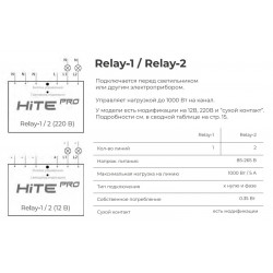 Двухканальный блок управления HiTE PRO Relay-2 Двухканальный блок управления HiTE PRO Relay-2